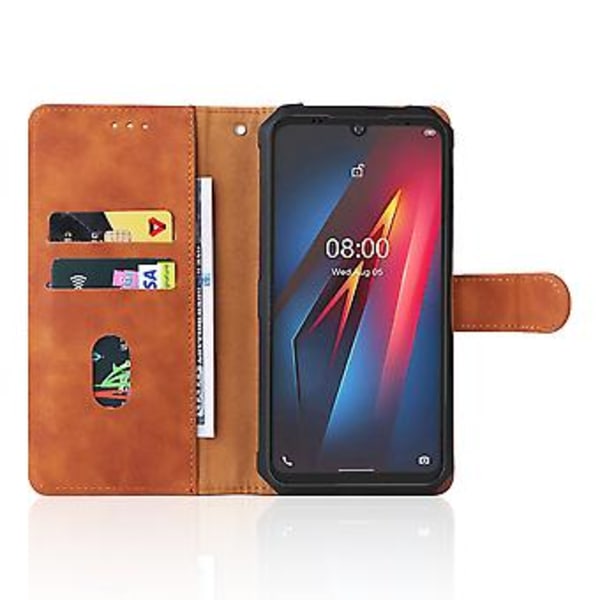 Læder Telefonetui Til Ulefone Armor 8 (Brun)
