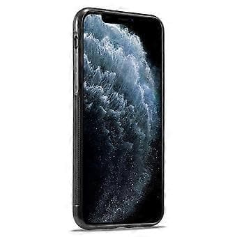 LC.IMEEKE för iPhone 11 Pro Max Mobilskal Kolfibertextur PU-läder+TPU+EVA Skal