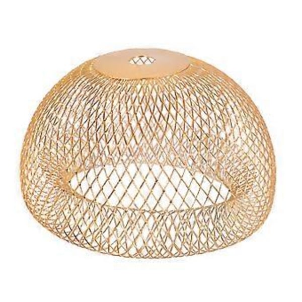 1 stk. Jern Tråd Lampeskærm Fuglehus Form Lampeskærm Lysekrone Lampe Cover Gylden
