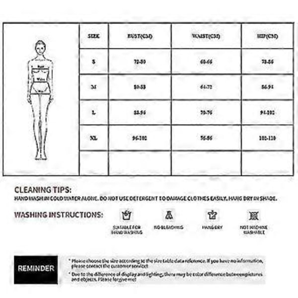 Damernas Wrap Triangle Bikini Baddräkter med Mesh Strandkjol 3-delad Baddräkt V (S)