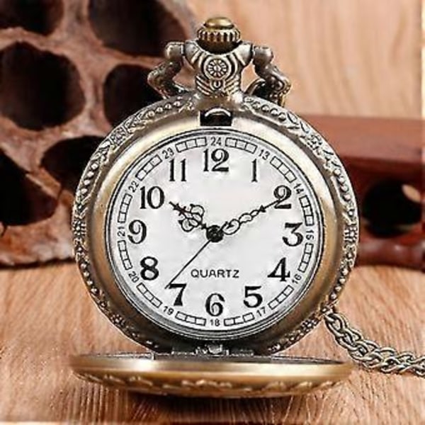 Retro Alice i Eventyrland-tema, bronze quartz, lommeure