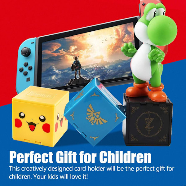 Nintendo Switch hukommelseskort etui, beskyttende opbevaringsboks til spil, hardcase med 16 pladser, St