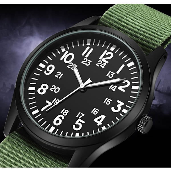 (hvid) Herreur Armbåndsure Vandtæt Analog Design Kronograf Lysende Skive Kalender Mode