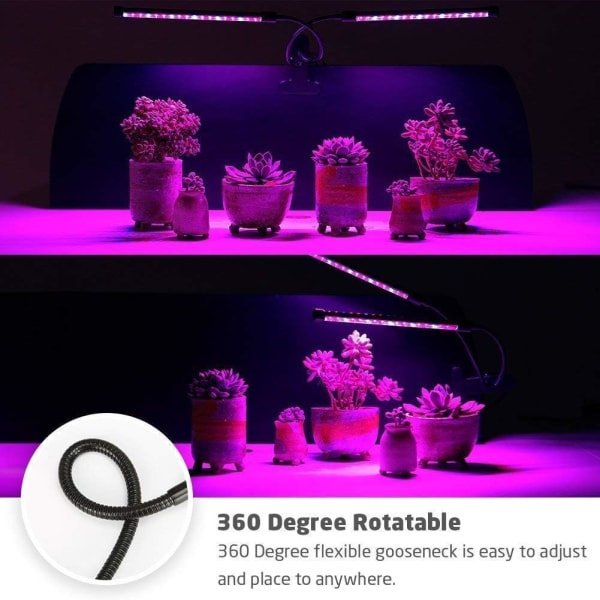30 LED-växtlampor, dubbla plantljus, USB gränssnitt