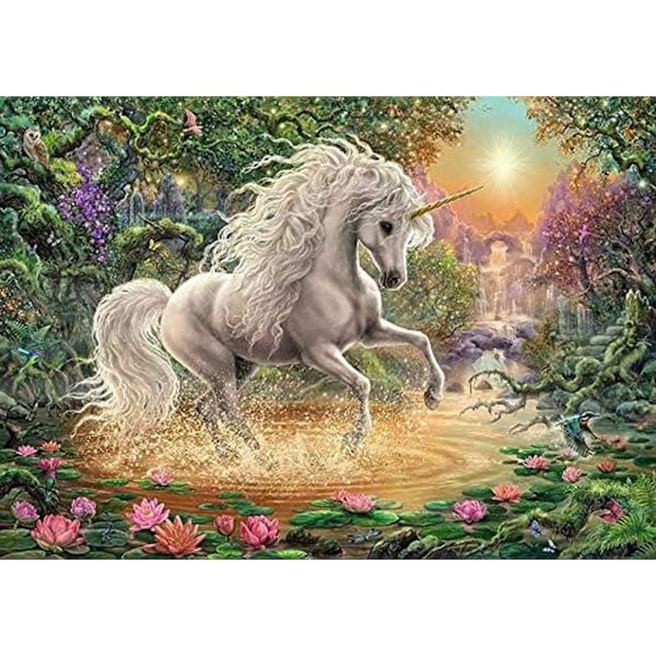 30x40cm Unicorn 5D diamantmalerisett P