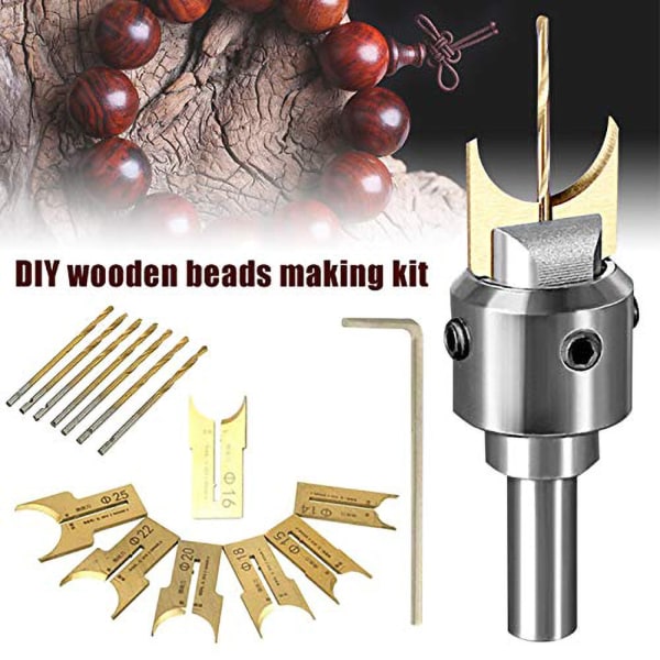 16-delad träpärlsfrässats 16-25 mm träbearbetningsfräs Tungsten Carbide Router Bit