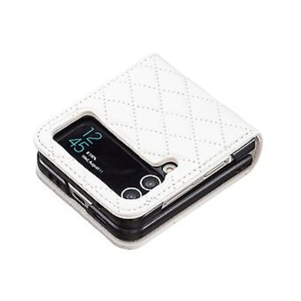PU-puhelin Kotelo Samsung Galaxy Z Flip4:lle (Valkoinen)