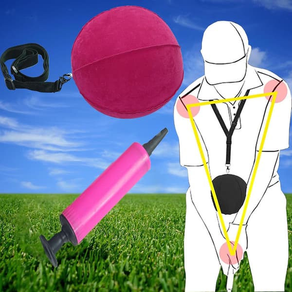 (Pink) Golfbold, Golftræningsbold Svingtræner, Hjælpebold Træning Undervisning, Justerbar Sma