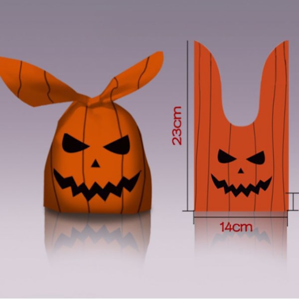 50 stk. Halloween slikpose, plastik slikpose, kaninøre cookie G