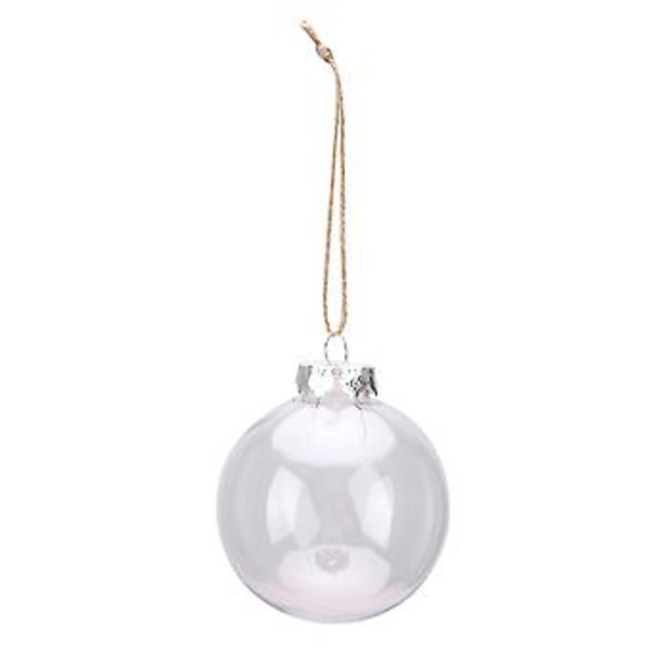 5 st Julgranshänge Transparent Plast Julkula Festdekorationer Ornament 6cm