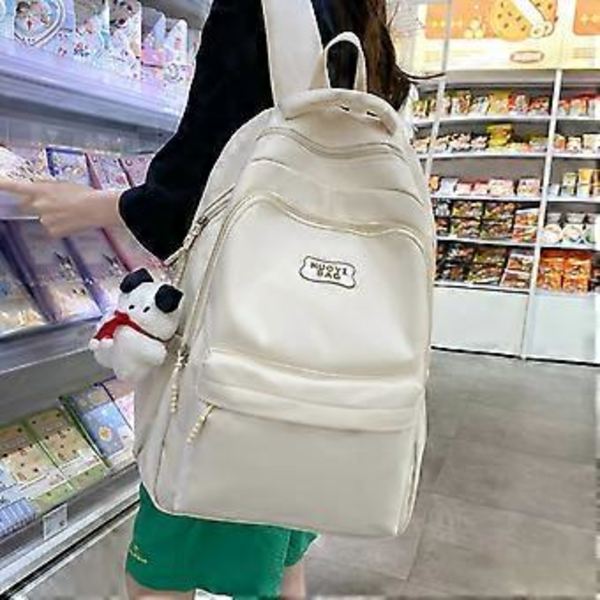 Fashion Nylon Dam Ryggsäck Laptop Ryggsäck Student Ryggsäck Kvinnlig Rese Bokväska Skolväska för Tonårsflickor Pojkar Grön(Grön)