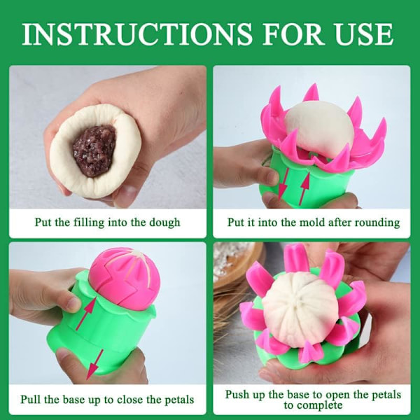 1 styck Bun Maker Bun Dumpling Maker Ångad Fylld Plastform