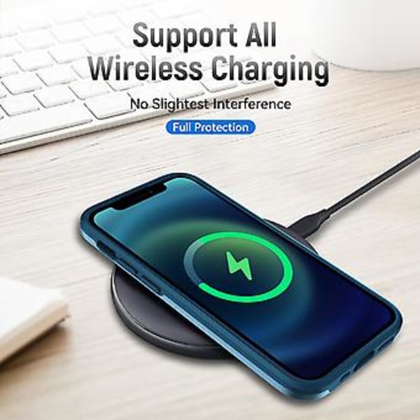 PC + TPU Stødsikker Etui til iPhone 13 Pro (Blå)
