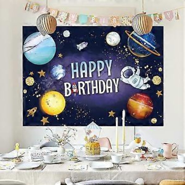 7x5ft Avaruus Tausta Poika Avaruusteemainen Tausta Banneri Galaksi Astronautti Syntymäpäiväjuhlat Koriste Poika Sininen Planeetta Raketit Tarvikkeet Valokuvaus