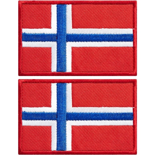 2 Pack Norway Flag Patches Norway Flags Embroidered Patches Norwe