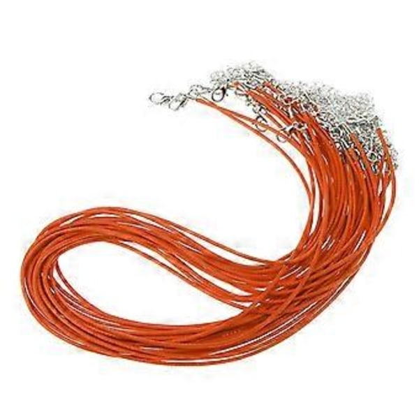 20 Stykker DIY Håndlavet Halskæde Snor Reb Smykkefremstillingsmaterialer (Orange)