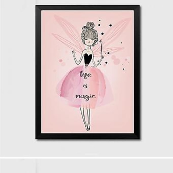 Oinramad 3-set Kawaii Vattenfärgsflicka Väggkonst Minimalistisk Måleri Cartoon Doodle Art Canvas Print Poster, Minimal Väggkonst Doodle Cartoon Art Måleri