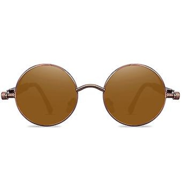 Retro Klassinen Steampunk Aurinkolasit Vintage Miehet Naiset Cyberpunk Pyöreät Lasit Silmälasit (B)