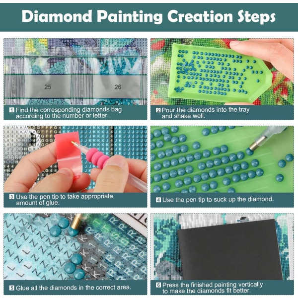 5D Diamantmaleri, Diamantmaleri efter numre Kits, DIY Fl