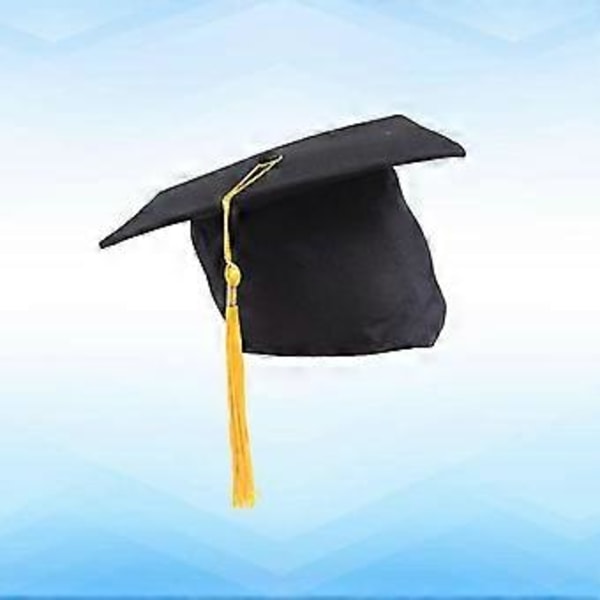 justerbar voksen studenter eksamen utdrikningslag dusk fancy doktor uteksaminert bachelorhatt (svart+gul)