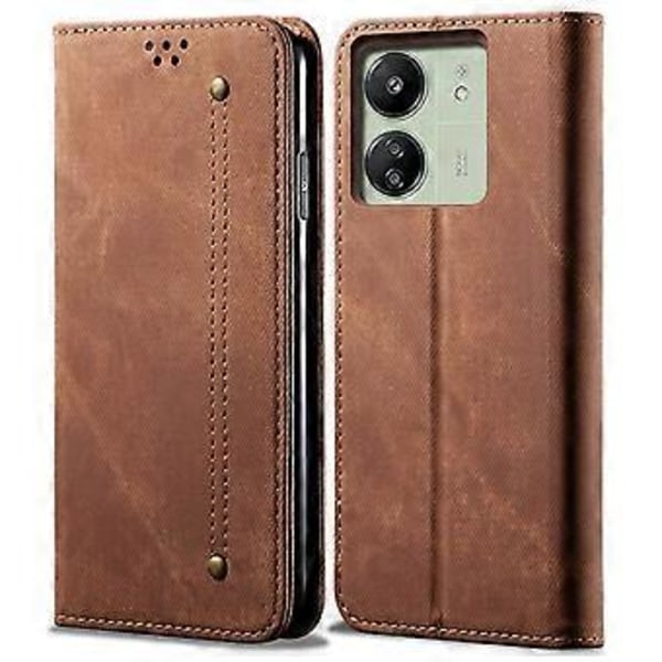 Mobilfodral Plånbok PU Läder Anti-fall Skal för Xiaomi Redmi 13C 4G/Poco C65 4G (Stil D)