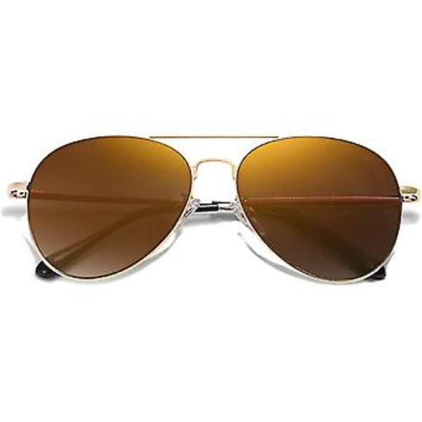 Ubiuo Klassiska Aviator Solglasögon för Kvinnor Män Vintage Retro Metallglasögon Sj1030
