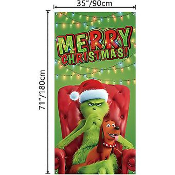 Jouluoven peite Merry Grinchmas -fontti Verannan kyltti Talvi Uusi vuosi Joulu Koristeet ja tarvikkeet Kotijuhliin
