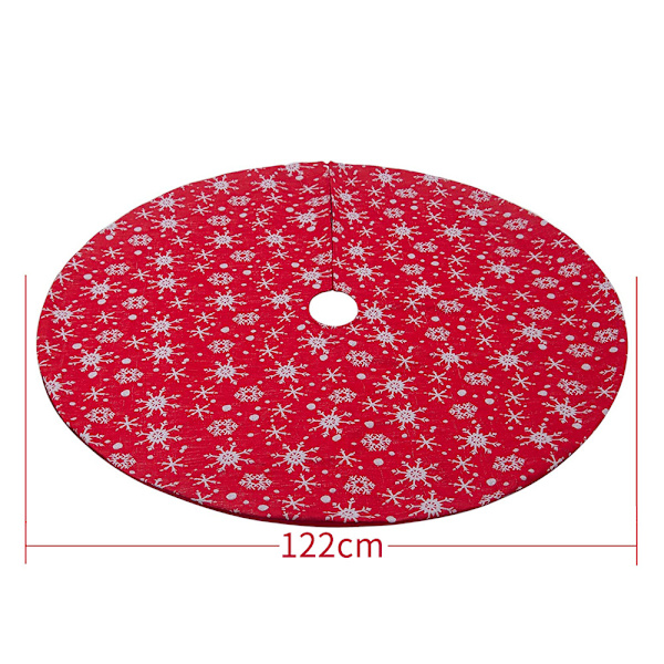 Punainen lumihiutale joulukuusen hame, joulukuusen hame 122 cm,