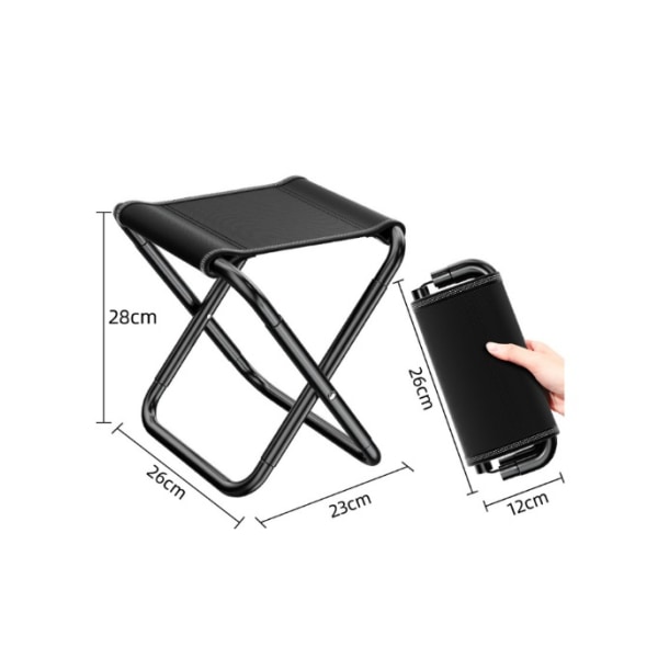 1PC Fällbar Campingpall - Mini Fällbar Utomhusstol - Portab