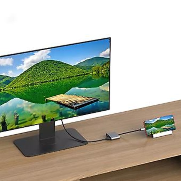 Type C til VGA HDMI Adapter 4k VGA Adapter til Notebook Laptop( )