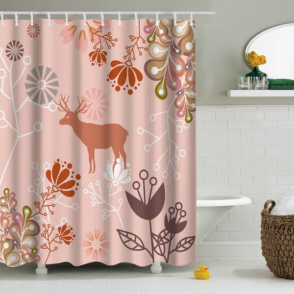 Dusjforheng 180x180（Stil 9） – Maskinvaskbar tykk polyester