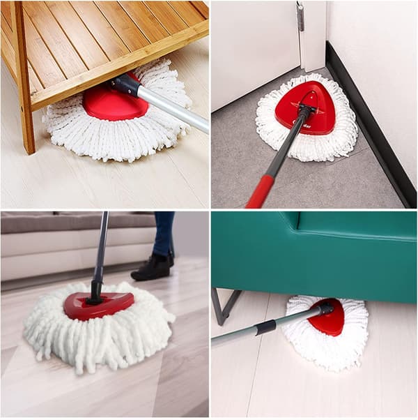 2-pakning med utskiftbare moppehoder, kompatibel med mopp, mikrofiber