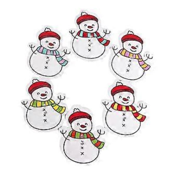 100 st Tecknade Trä Snögubbe Knappar Två Hål Julknappar Dekoration Färgglada Träflisor för Sömnad Scrapbook DIY Hantverk