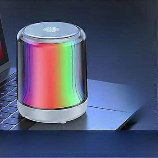Värikäs valo langaton Bluetooth-kaiutin korkealaatuinen auto mini pieni audio super subwoofer (musta)