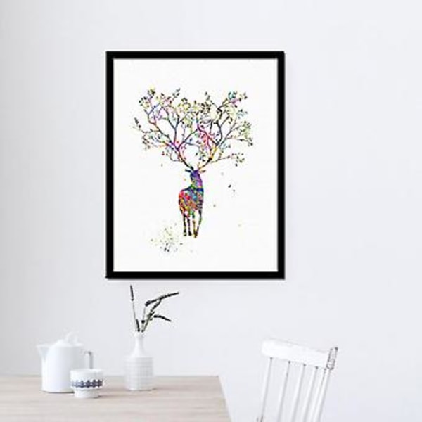 Wekity Vattenfärgälg Väggkonst Canvas Print Poster, Enkel Mode Vattenfärg Konst Ritning Dekoration för Hem Vardagsrum Sovrum Kontor och Barnrum