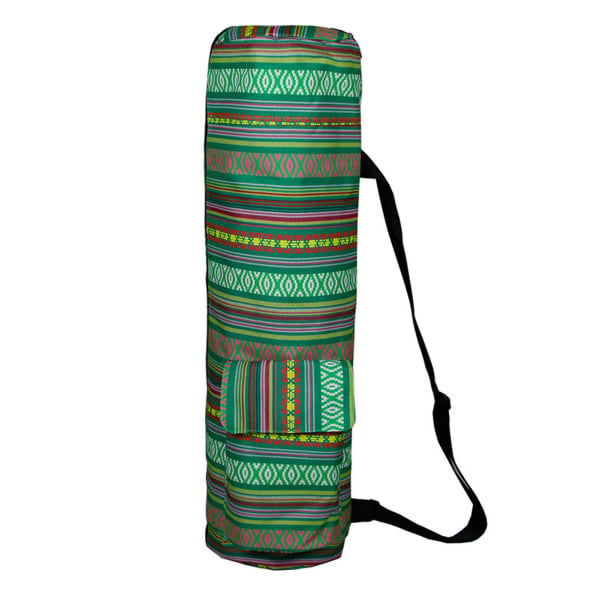 Slidfast alsidig yogamåtte-taske med stribemønster