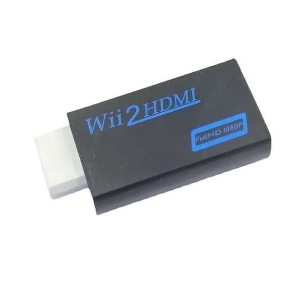 1 stk. Sort Wii til HDMI-konverter wii til hdmi-adapter wii2 til hdmi