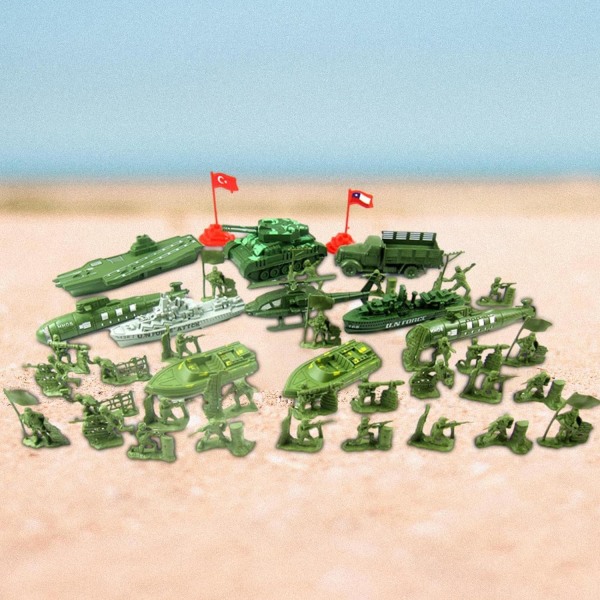40x Soldier Figures set med tankfordonstillbehör, Collec