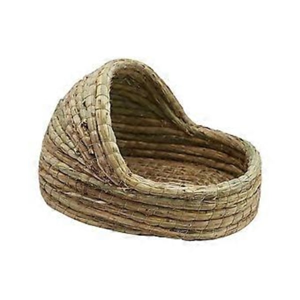 Halm Hamsterbo Leksak Toffelformad Kaninsäng för Små Djur Kanin (35cmx23cm)