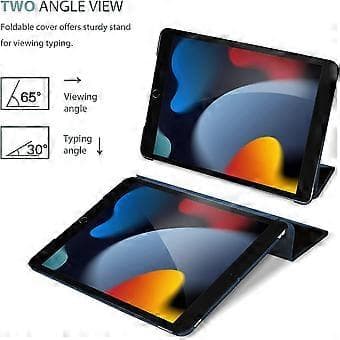 Slankt stativ hardt bakdeksel beskyttende smartdeksel kompatibelt med iPad 10,2 tommer