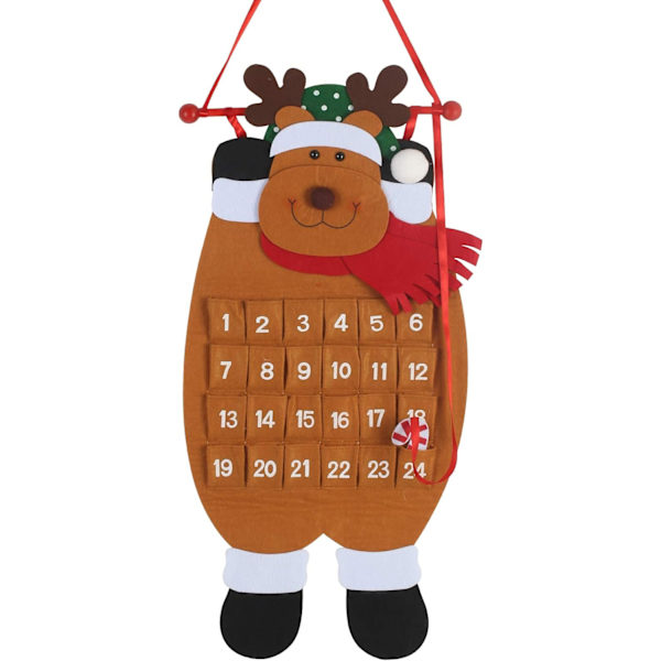 Julekalender i filt med julemotiv