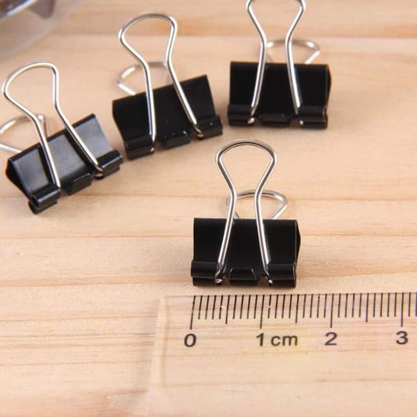 Ekstra små bindende klips 15mm Mini metall Bulldog papir klips Cla