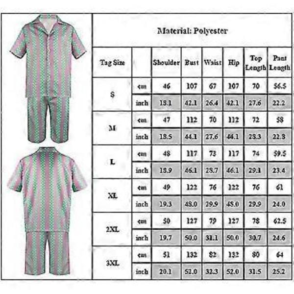 Halloween 2024 Barbie Ken Ryan Gosling Cosplay Kostym Vuxen Herr Hawaiiskjortor Shorts Set (S)