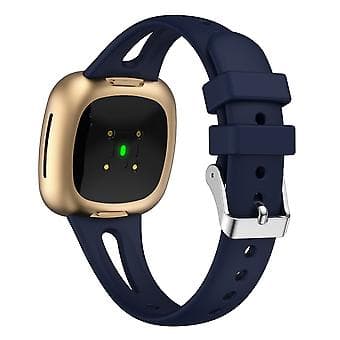Fitbit Versa 3 / 4 silikoniranneke S (Midnight)