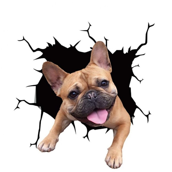 (20cmx20cm)4 PCS Hundebil Klistremerker, 3D Labrador Bilklistremerker Persona