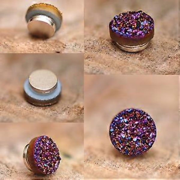 Terapi Örhängen Magnetterapi Germanium Örhängen Lymfdränage Örhängen, 50% Rabatt (8mm Svart)