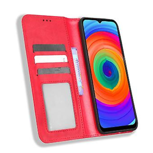 Læder Telefon Cover til Ulefone Note 14 (Rød)