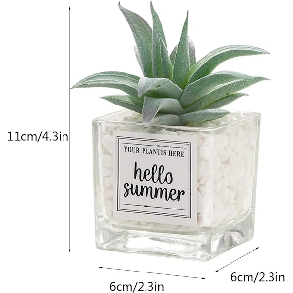 Mini pehmeä lasinen bonsaipuu keinotekoinen mehikasvi ruukkuplantaasi (ananas