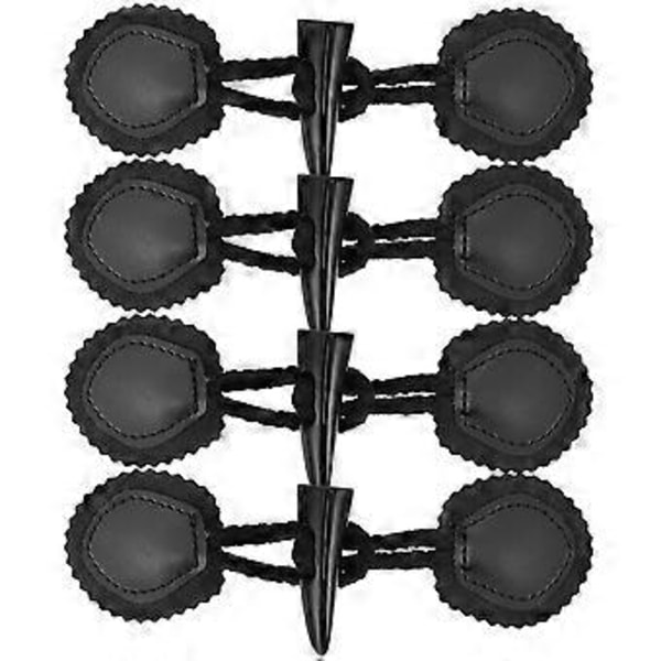 4 Par Toggle-knappar i Läder för Kläder - Retro Klädknappar - Kappknappar