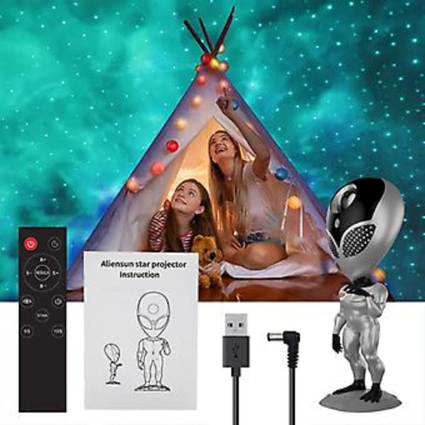 YHD001 Alien Stjerneprojektionslys Atmosfærisk Natlys